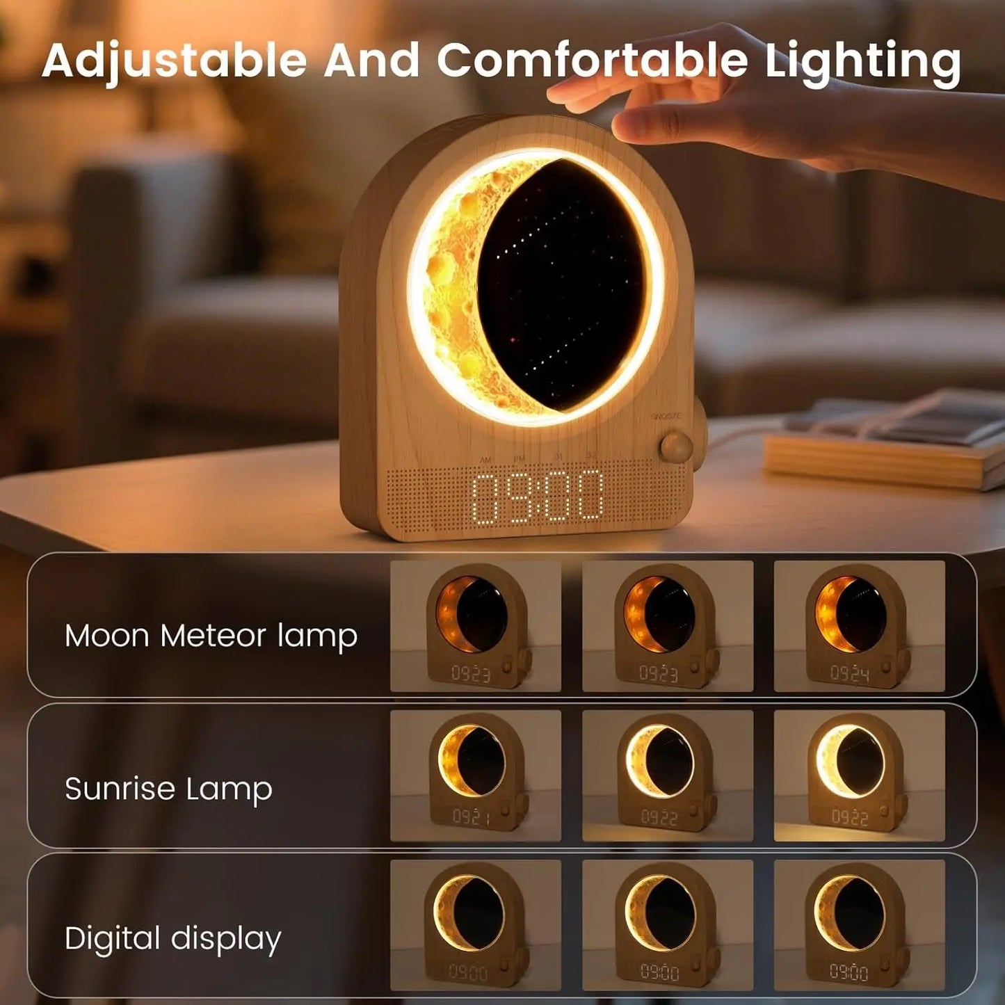 Sunrise Alarm Clock With White Noise And Ten Soothing Sounds Dual Alarms For Restful Mornings