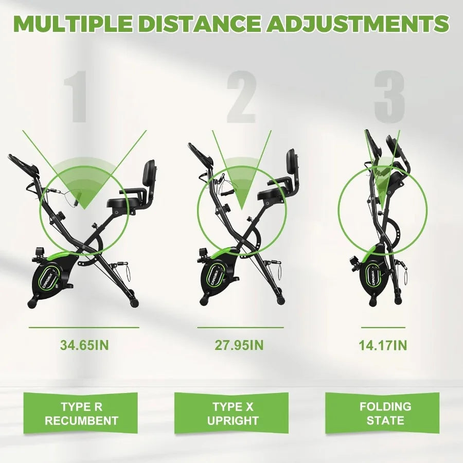 XMSJ 5 In 1 Premium Stationary Bike With 16 Level Magnetic Resistance 330Lb Capacity For Home Gym Enthusiasts