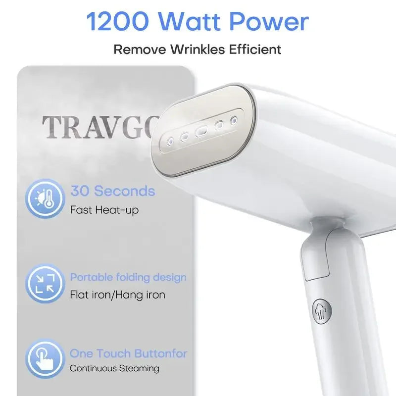 Broncho Clothes Steamer Pro For Travel And Home Fast 30 Second Wrinkle Removal For On The Go Professionals