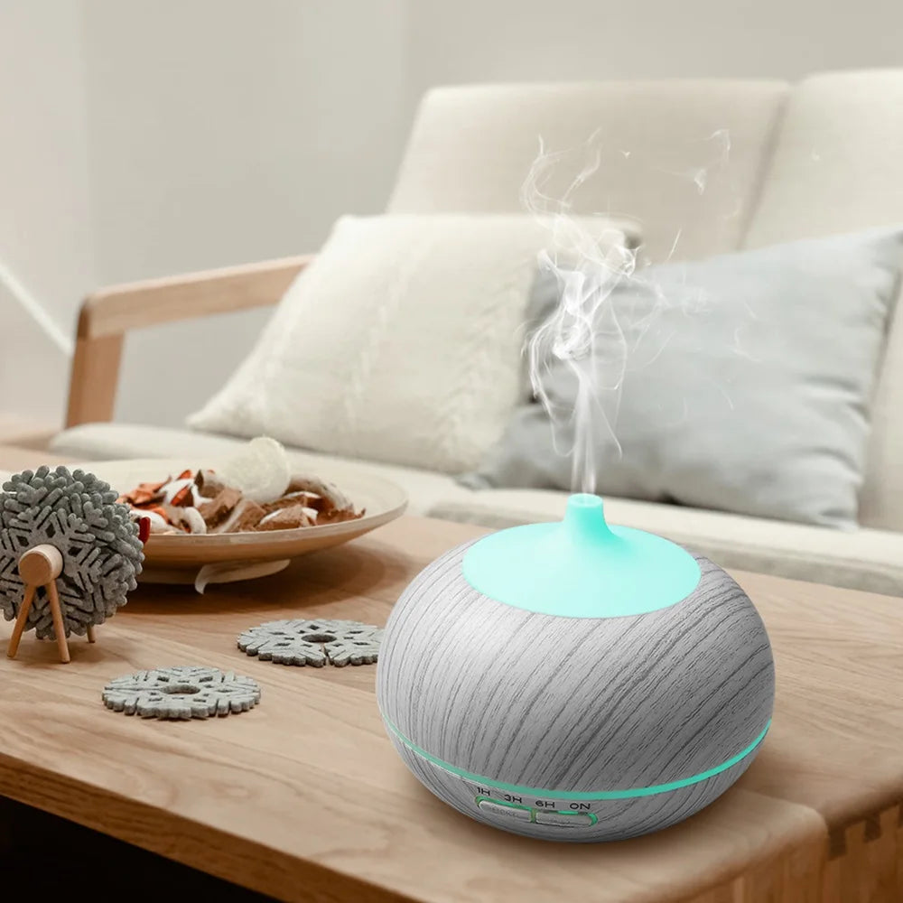 Miflame Premium Essential Oil Humidifier 500ml With Colorful LED Lights For Home Wellness And Aromatherapy