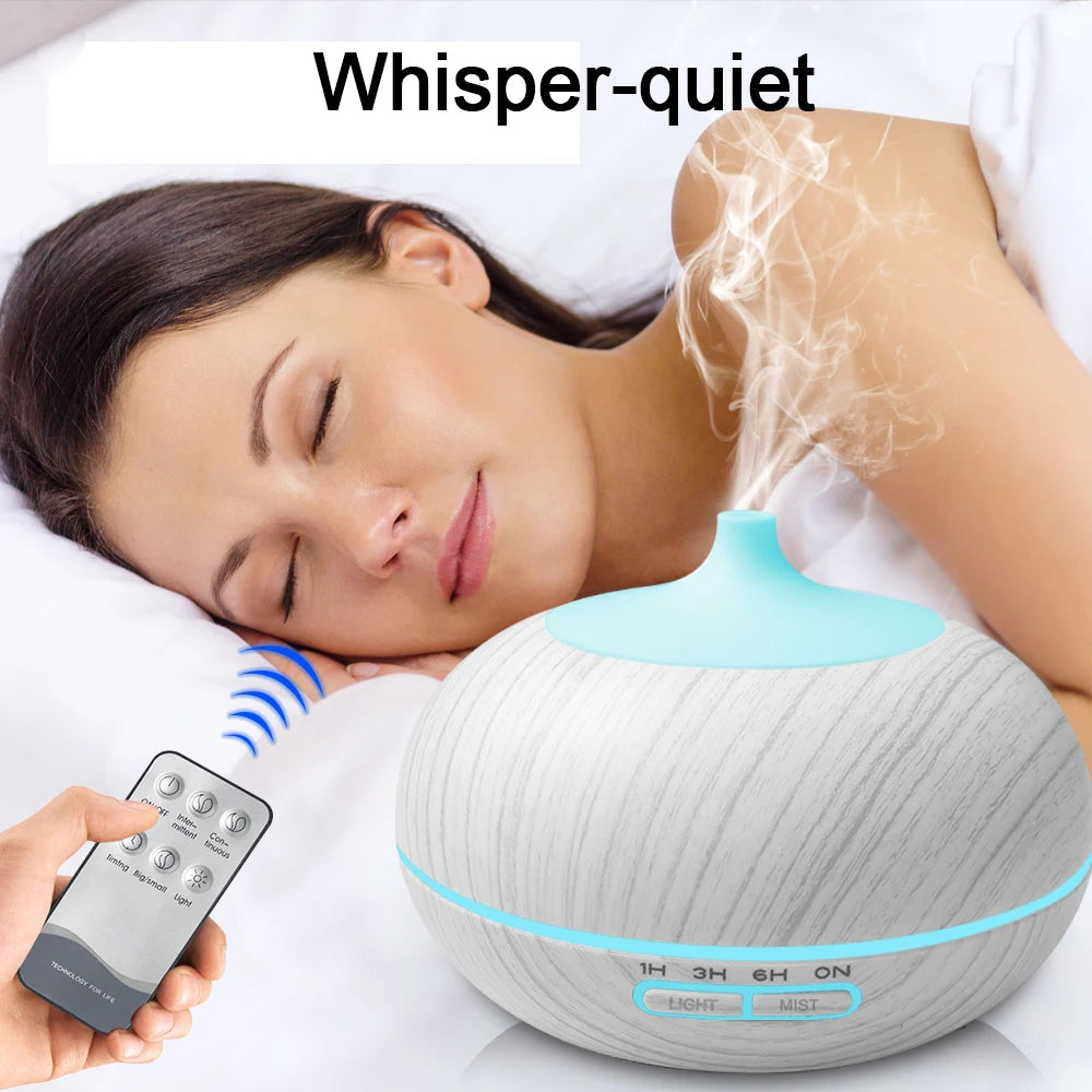 Miflame Premium Essential Oil Humidifier 500ml With Colorful LED Lights For Home Wellness And Aromatherapy