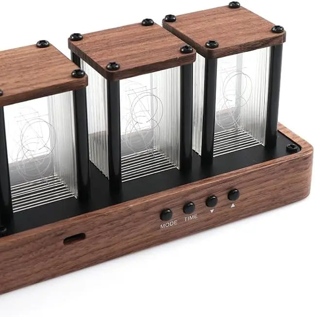 Nixie Tube Clock Premium Retro Digital Timepiece With WiFi Sync And Automatic DST For Retro Decor Fans