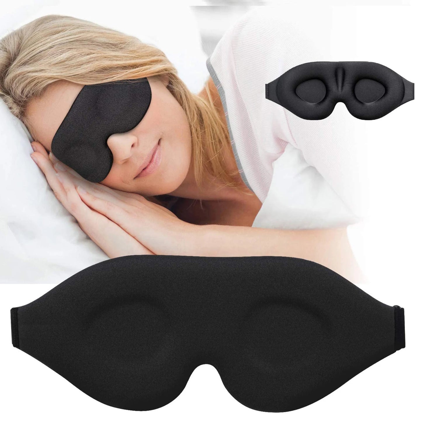 Sleep comes easy with this 3D Eye Mask designed to block light, cradle your eyes in soft, breathable fabric, and support refreshed mornings for more energized days.
