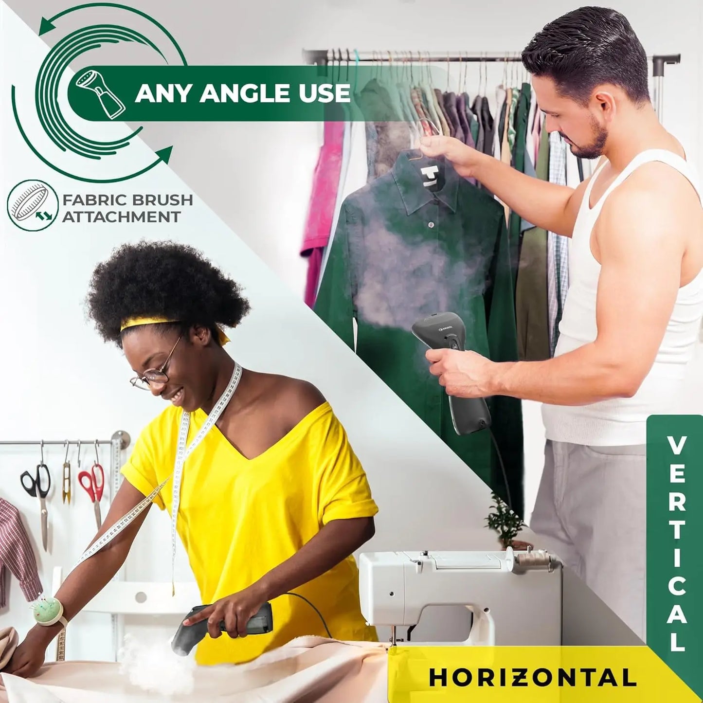 XMSJ Mini Travel Garment Steamer 900W Fast Heat