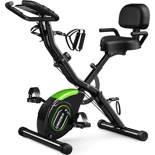 XMSJ 5 In 1 Premium Stationary Bike With 16 Level Magnetic Resistance 330Lb Capacity For Home Gym Enthusiasts