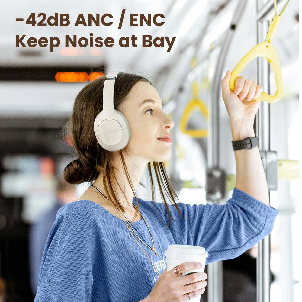 With Haylou S35 ANC wireless headphones, you enjoy immersive silence and rich sound for your everyday listening, workouts, and travel.