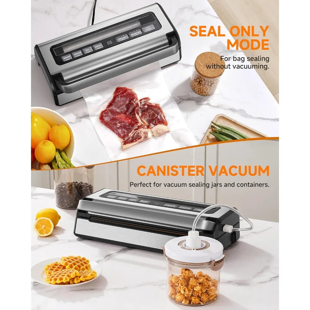 AAOBOSI 95KPa 9 In 1 Vacuum Sealer For Home Kitchen Precision Seal Freshness Lock 9 Modes