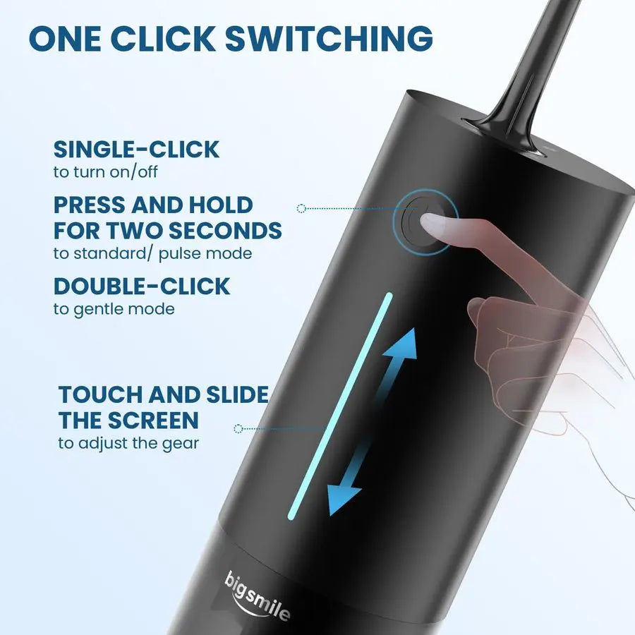 XMSJ Water Flosser Cordless Rechargeable IPX7 Waterproof 3 Modes For Home Dental Care