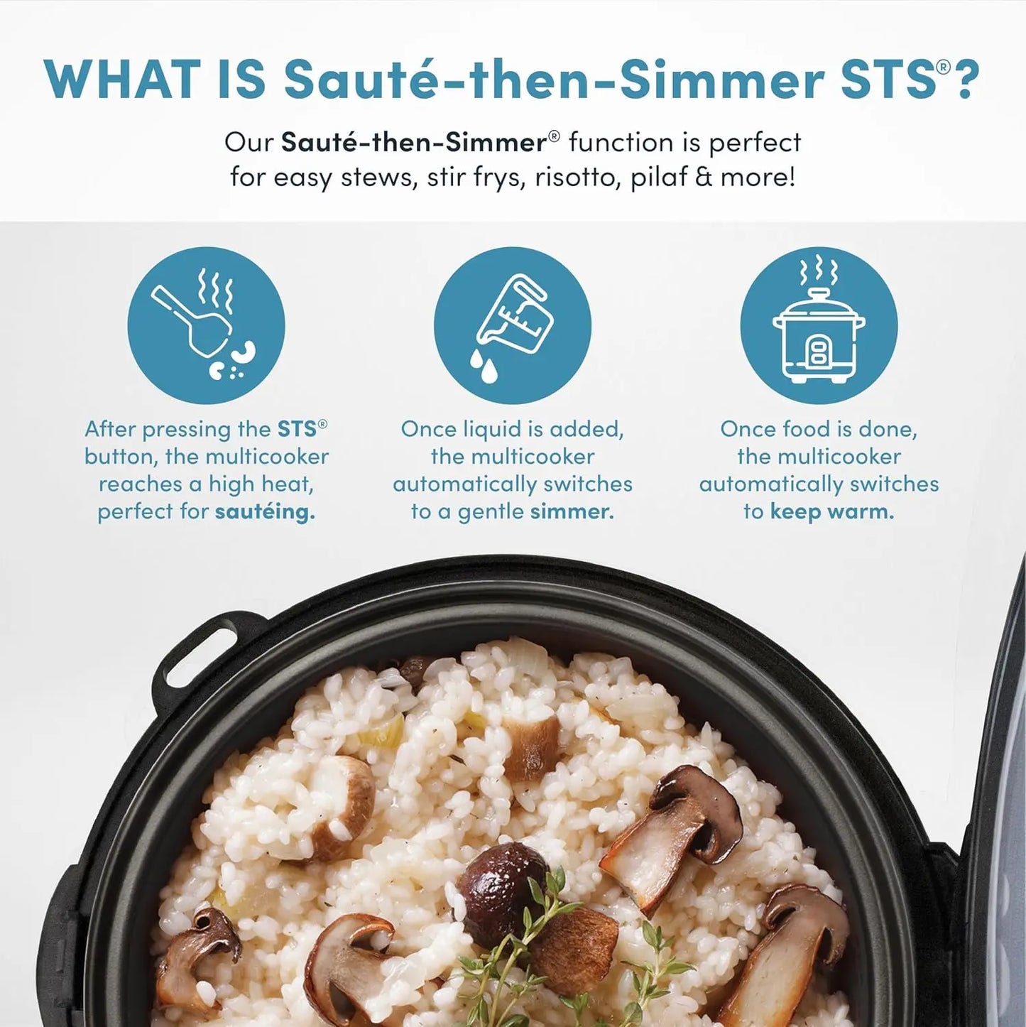 XMSJ Multicooker With Glass Lid Food Steamer 11 Preset Functions