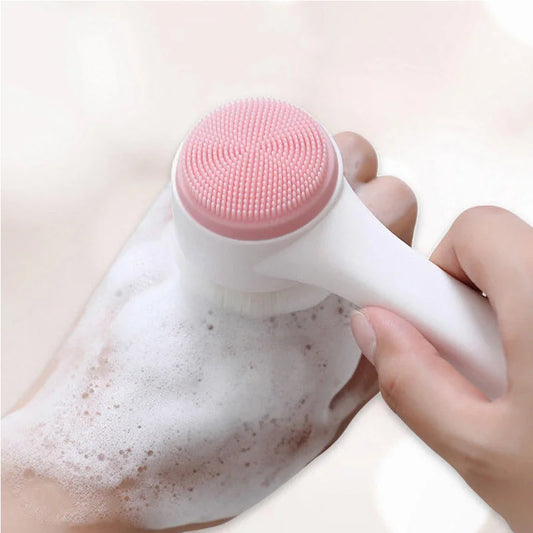 LANBENA Double-Sided Silicone Facial Cleansing Brush For Spa-Quality At-Home Care, Gentle Yet Exfoliating All Skin Types