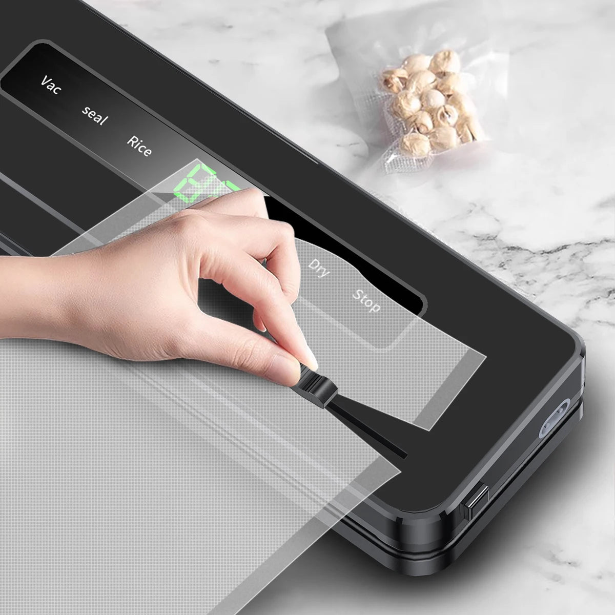 Octavo Purple Light Vacuum Sealer For Healthier Meals Chemical Free UL Certified Easy Use For Home Cooks