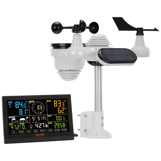 SucceBuy Wireless Weather Station 7 In 1 For Home Use With Precise Forecasts Alarms And Bright Easy Read Display