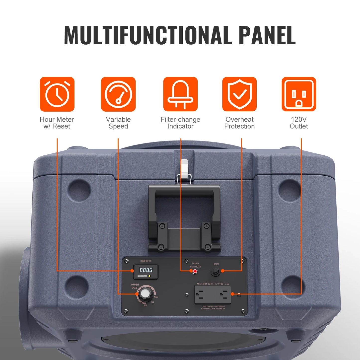 From VEVOR, this air scrubber delivers powerful, stackable filtration to clean air fast and deodorize spaces.