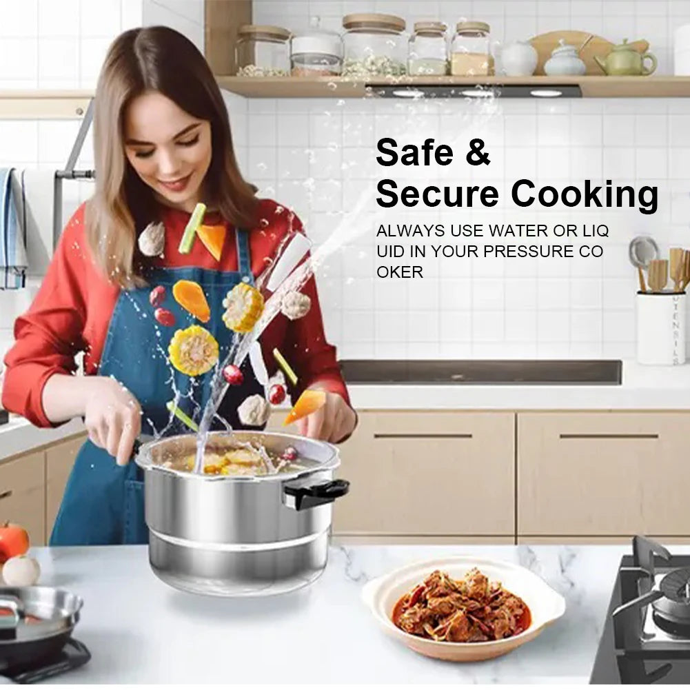 Cook fast, preserve nutrients, and enjoy restaurant-quality meals with the Shunmaii Aluminum Pressure Cooker, designed to simplify weeknight dinners and batch-cooking.