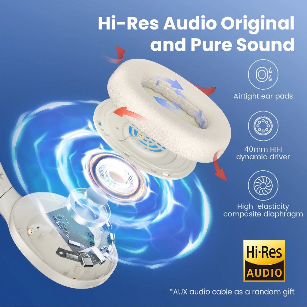 With Haylou S35 ANC wireless headphones, you enjoy immersive silence and rich sound for your everyday listening, workouts, and travel.
