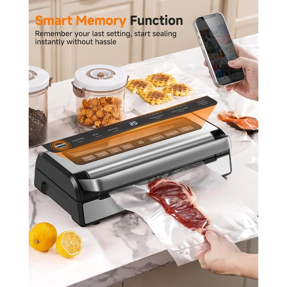 AAOBOSI 9 in 1 Vacuum Sealer With Adjustable 95KPa And Dry Moist Liquid Modes