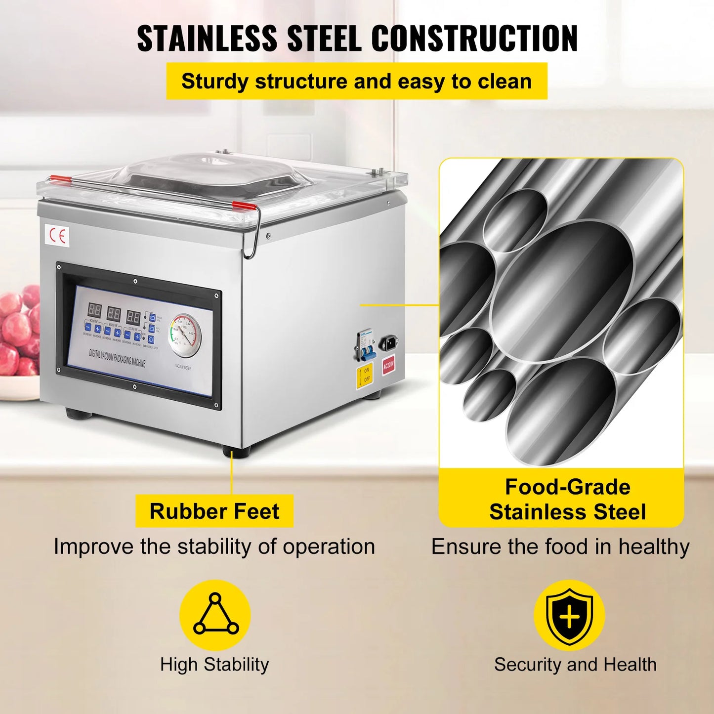 Experience professional-grade vacuum sealing at home with the SucceBuy DZ260C chamber vacuum sealer, designed to preserve freshness and extend shelf life for everyday frozen and refrigerated goods.
