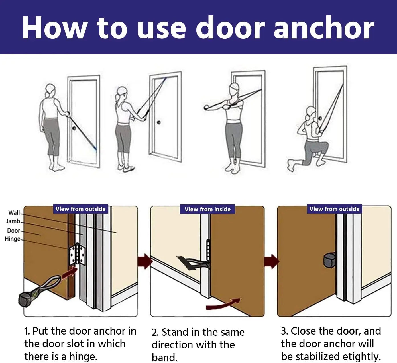 Heavy Duty Resistance Band Kit for Home Gym Protective Sleeves, Foam Handles, Door Anchor, Ankle Strap for Safe Workouts