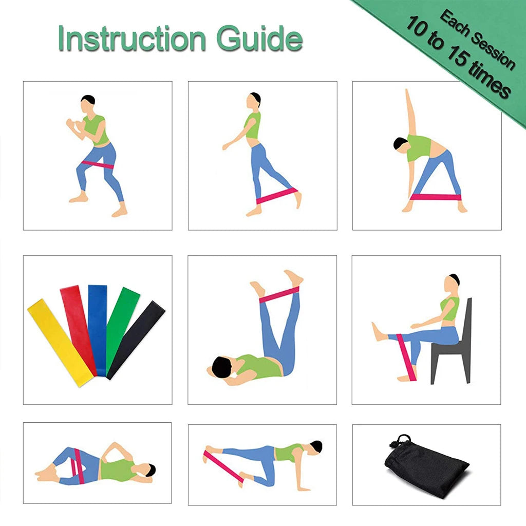 Resistance Bands For Yoga Stretch And Pull Up Training Natural Latex Versatile For Adults Fitness Enthusiasts