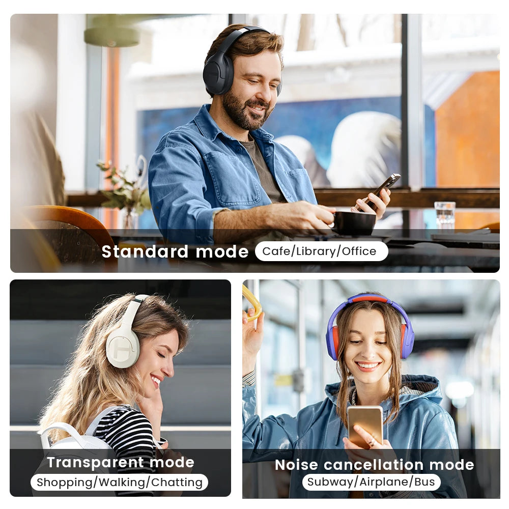 With Haylou S35 ANC wireless headphones, you enjoy immersive silence and rich sound for your everyday listening, workouts, and travel.