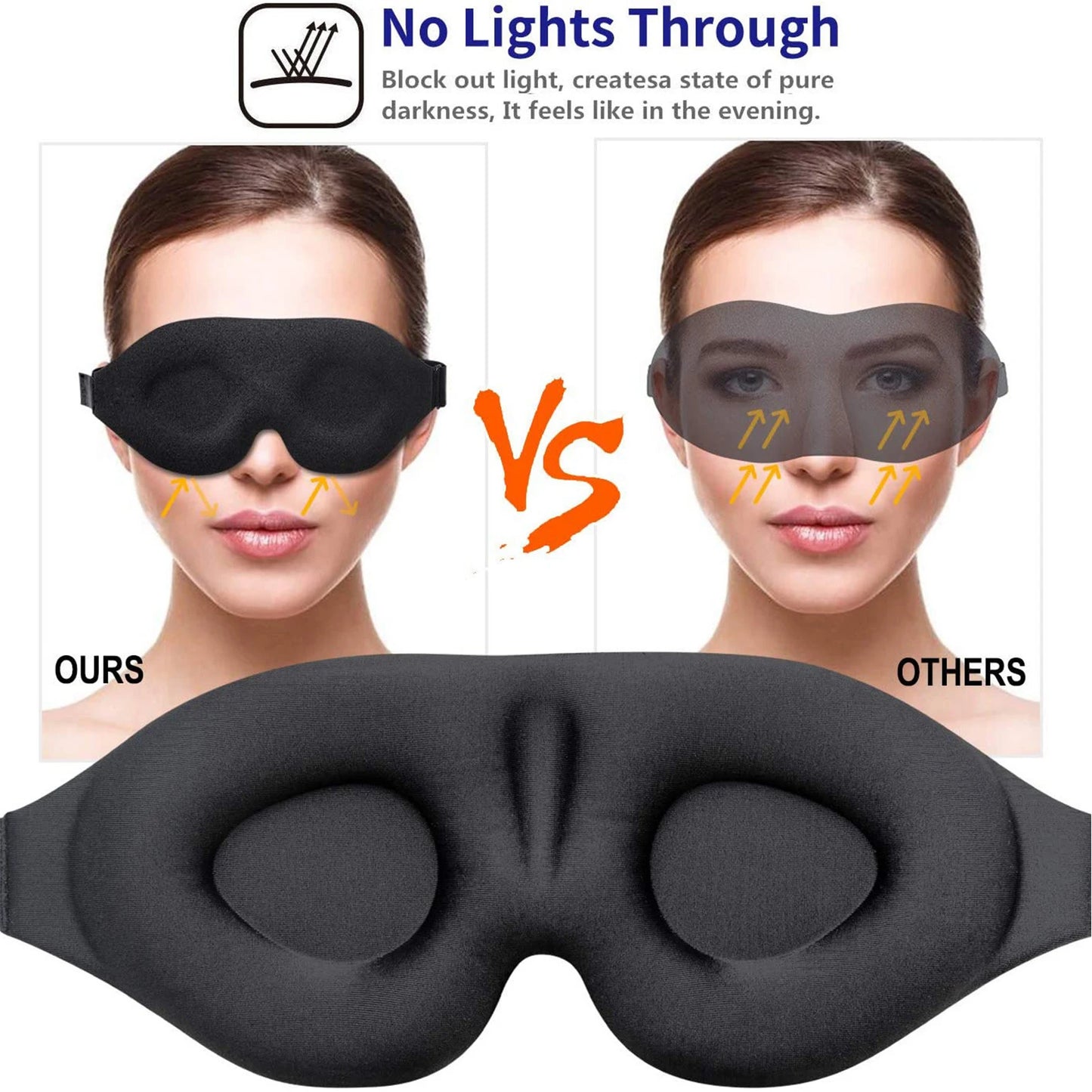 Sleep comes easy with this 3D Eye Mask designed to block light, cradle your eyes in soft, breathable fabric, and support refreshed mornings for more energized days.