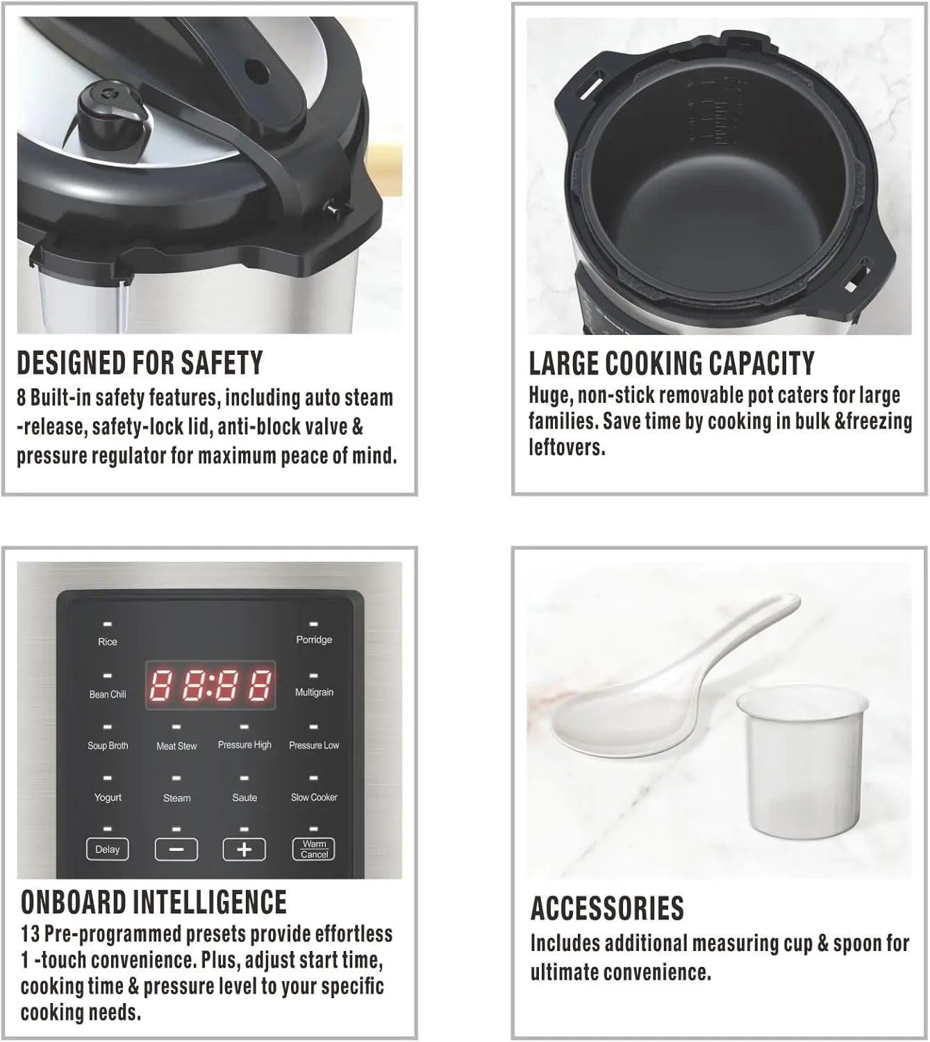 From XMSJ, the Ironblade 7 in 1 Multi Cooker brings a compact, energy efficient, user friendly kitchen powerhouse to simplify every meal and elevate weeknight dining.