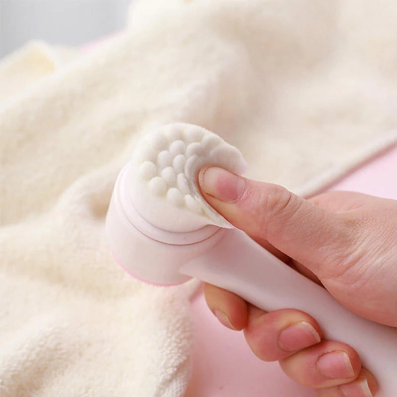 Lanbena 3D Double Silicone Facial Cleansing Brush Double Sided Exfoliator