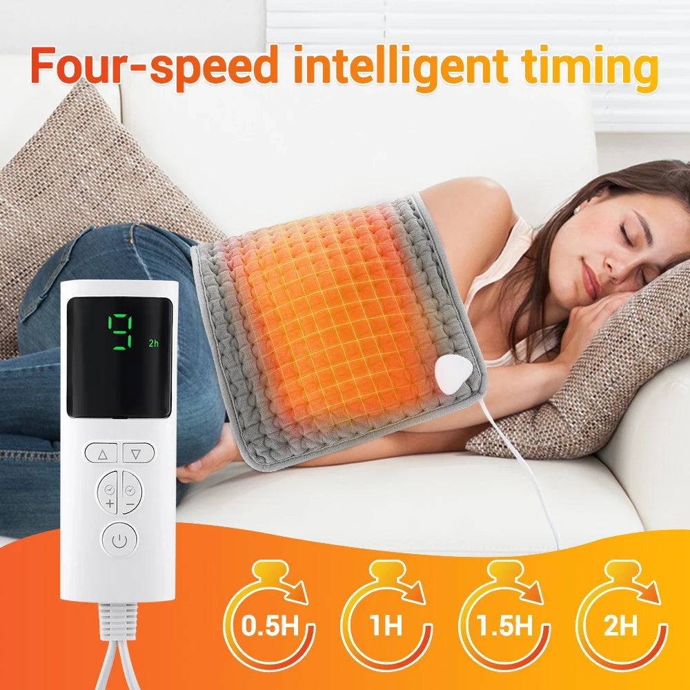 PastSky Electric Heating Waist Pad Adjustable Temperature Massage Belt Abdomen