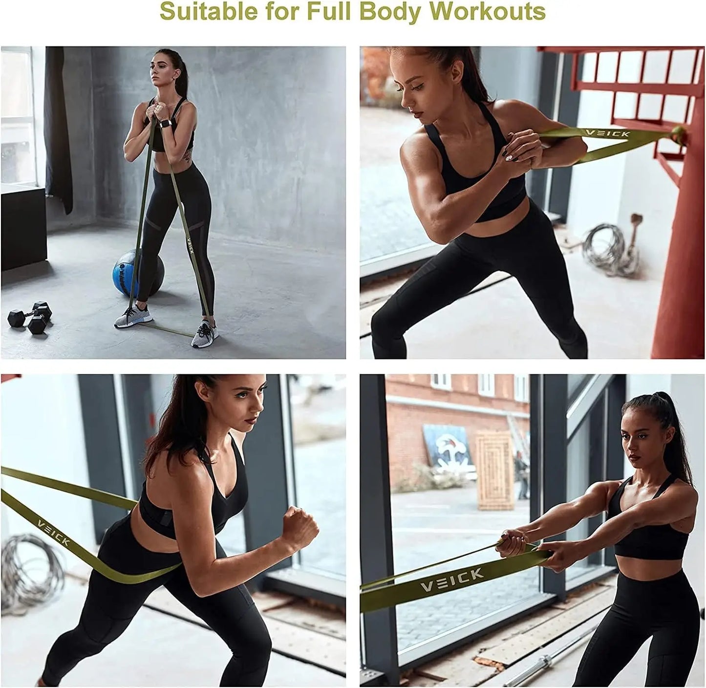 6 Level Versatile Resistance Bands Set For Home Workouts And Strength Training For Men And Women