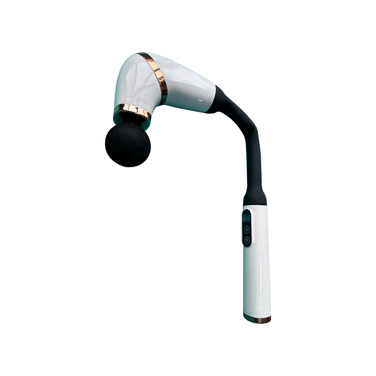 Experience deep relief with this massage gun featuring an upgraded extension handle for full body access.
