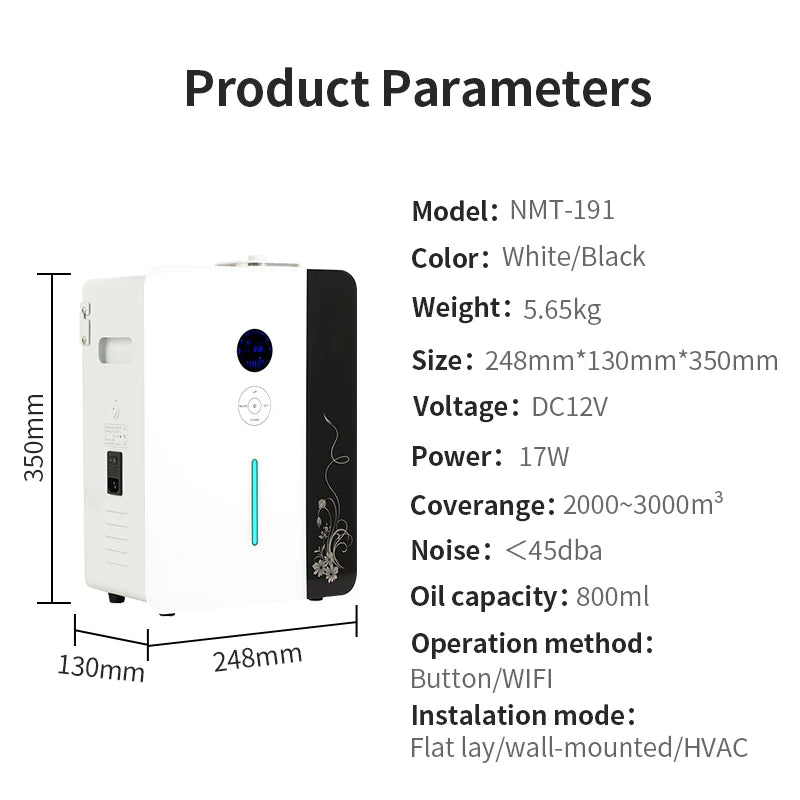 Namste Air Purifier Aroma Diffuser With WiFi Control 800ml Capacity For Commercial And Home Use
