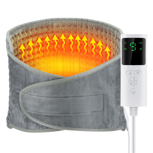 PastSky Electric Heating Waist Pad Adjustable Temperature Massage Belt Abdomen