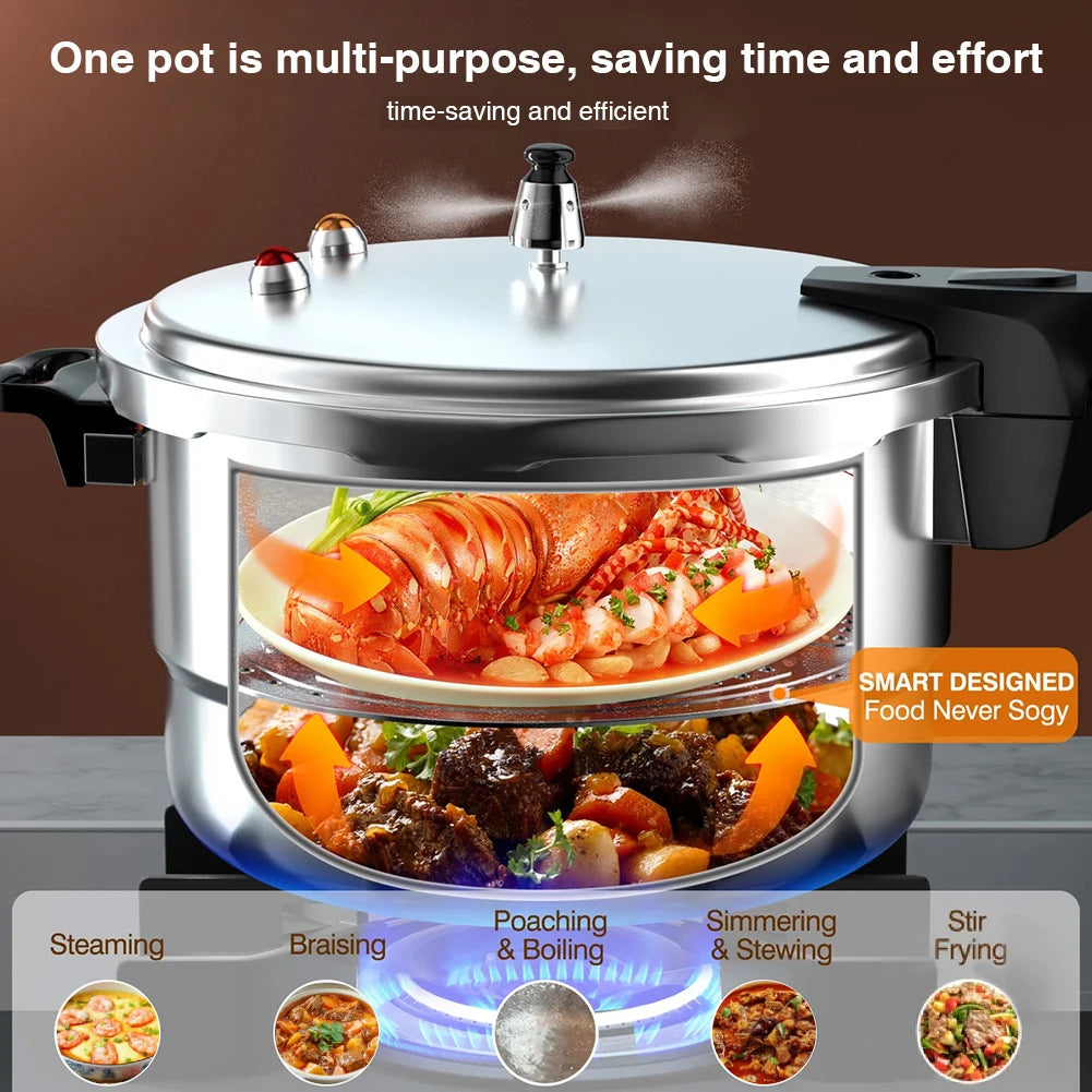 Discover fast, flavorful meals with the Shunmaii Aluminum Pressure Cooker and steaming plate.