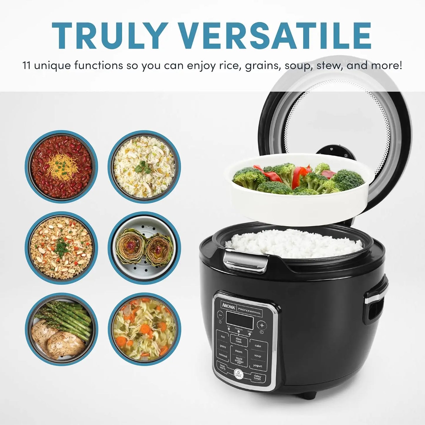 XMSJ Multicooker With Glass Lid Food Steamer 11 Preset Functions