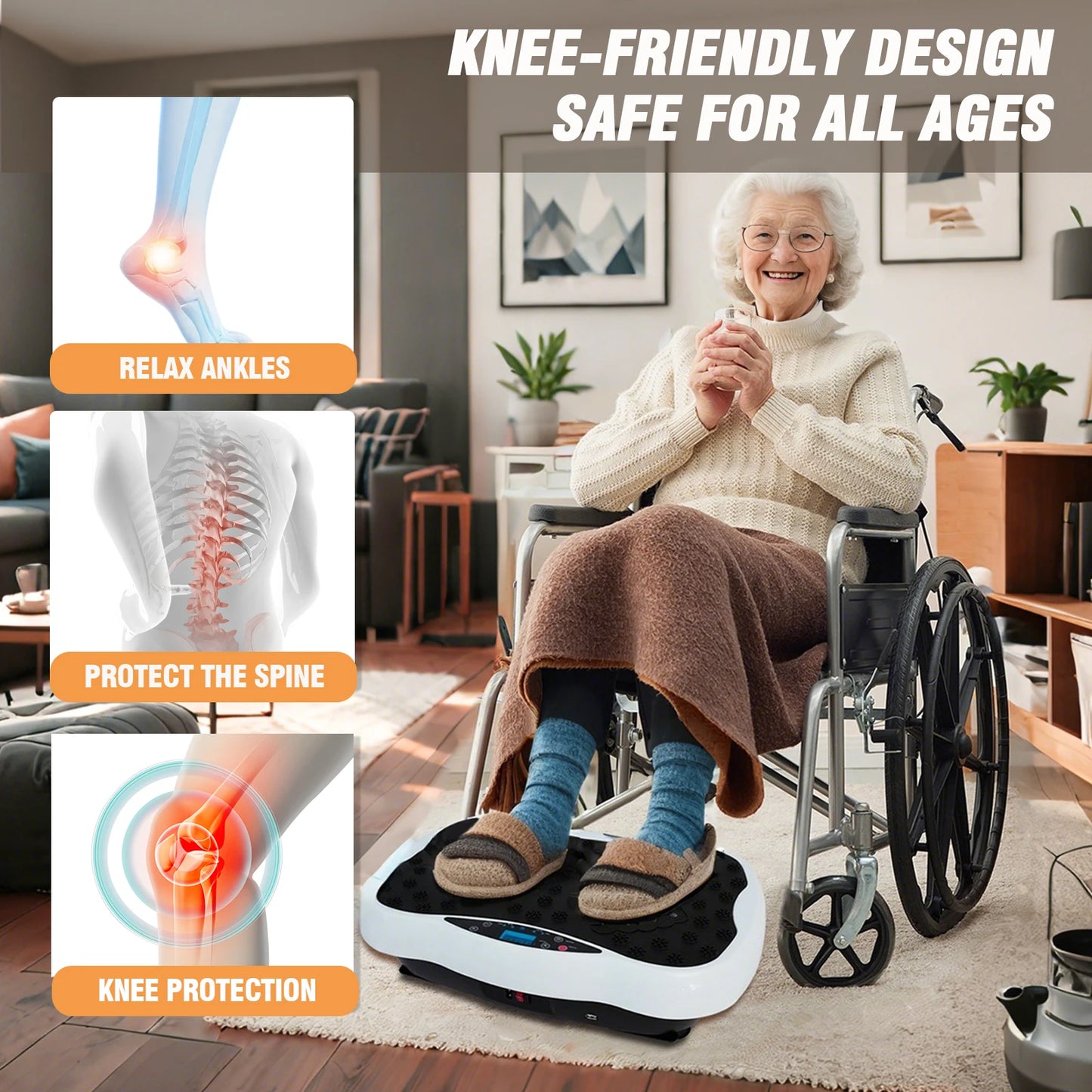 Full Body Vibration Platform With Remote Bluetooth Control For Home Fitness Enthusiasts Including Resistance Bands
