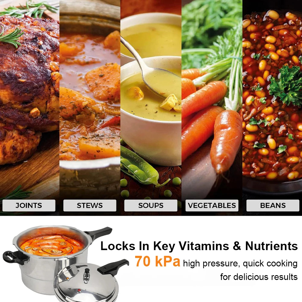 Discover fast, flavorful meals with the Shunmaii Aluminum Pressure Cooker and steaming plate.