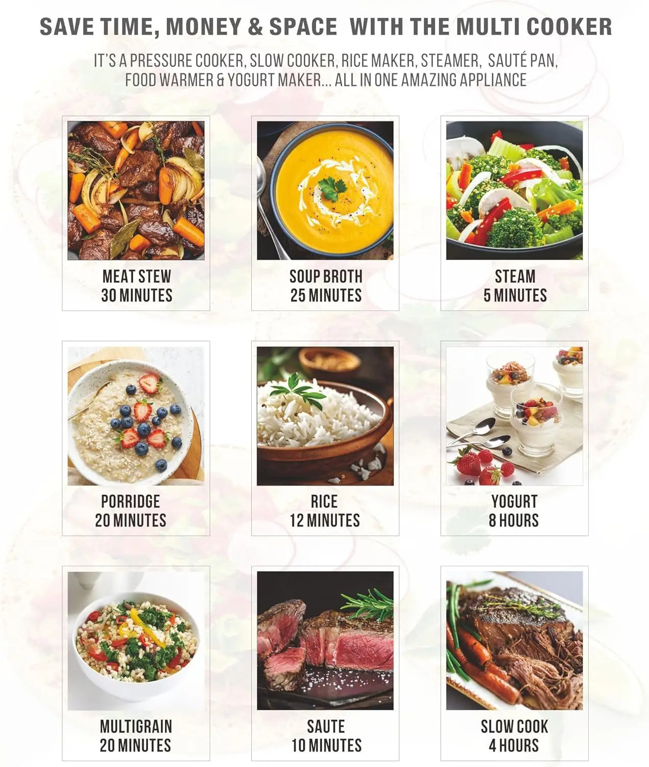 From XMSJ, the Ironblade 7 in 1 Multi Cooker brings a compact, energy efficient, user friendly kitchen powerhouse to simplify every meal and elevate weeknight dining.